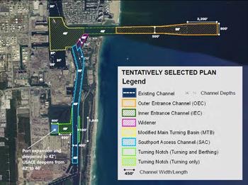 Approved tentative plan for the widening and deepening of port channels and turning basin.